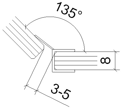 Mitteldichtung 135°